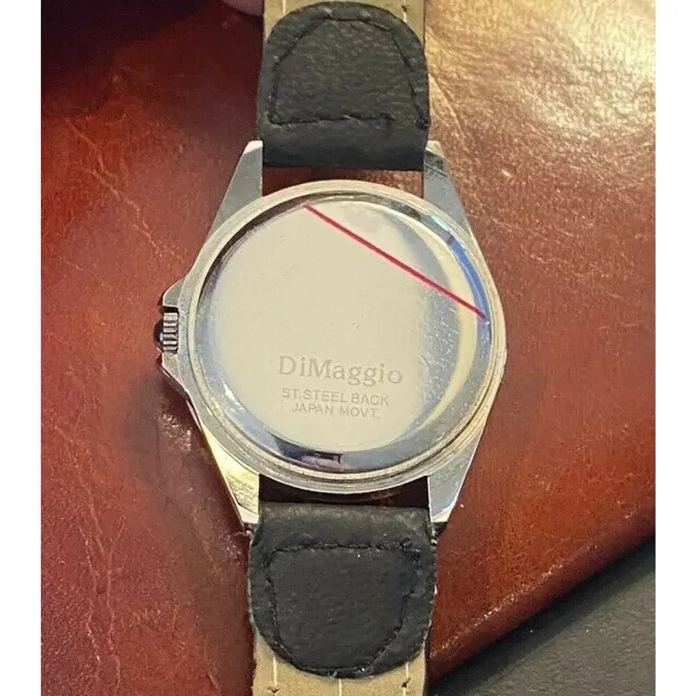 RARE VTG 35mm DiMaggio Timepieces USA Olympics Watch, Thick Leather Band, NIB